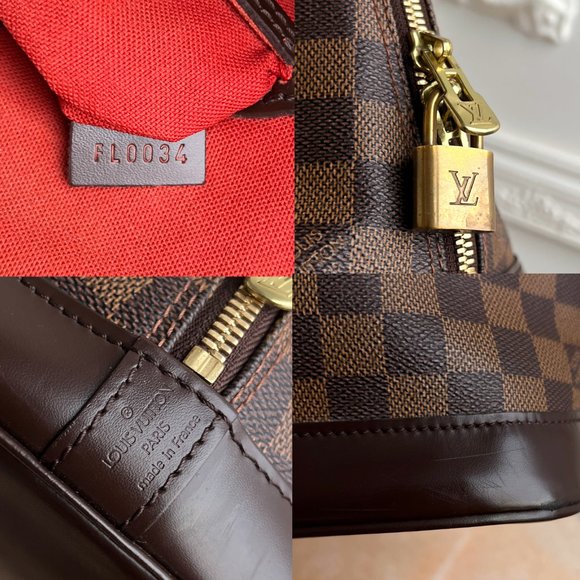 Authentic Louis Vuitton Alma PM Damier Ebene Satchel Bag FL0034 B0854 - Picture 13 of 16